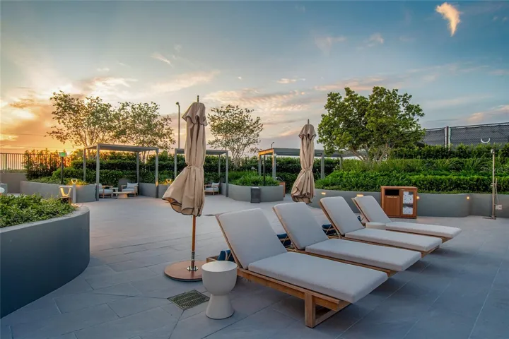 Sunset at the pool
