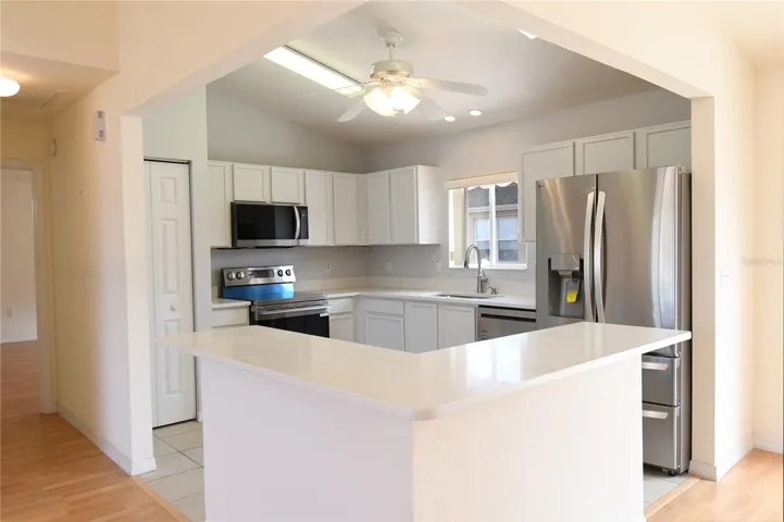 Updated Kitchen With Tile Flooring
