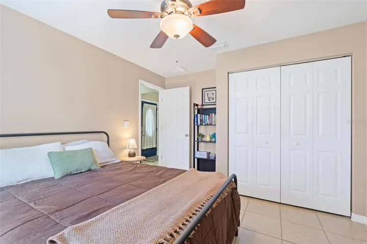 One of two secondary bedrooms