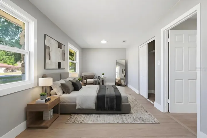Virtually Staged third bedroom displaying size and flexibility of the space