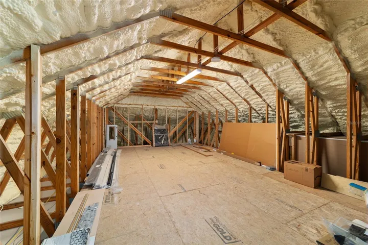 unfinished space above garage