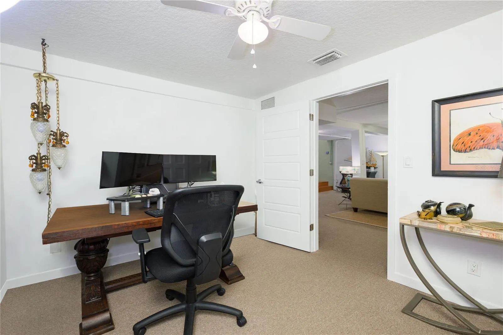 Lower level bedroom/office.