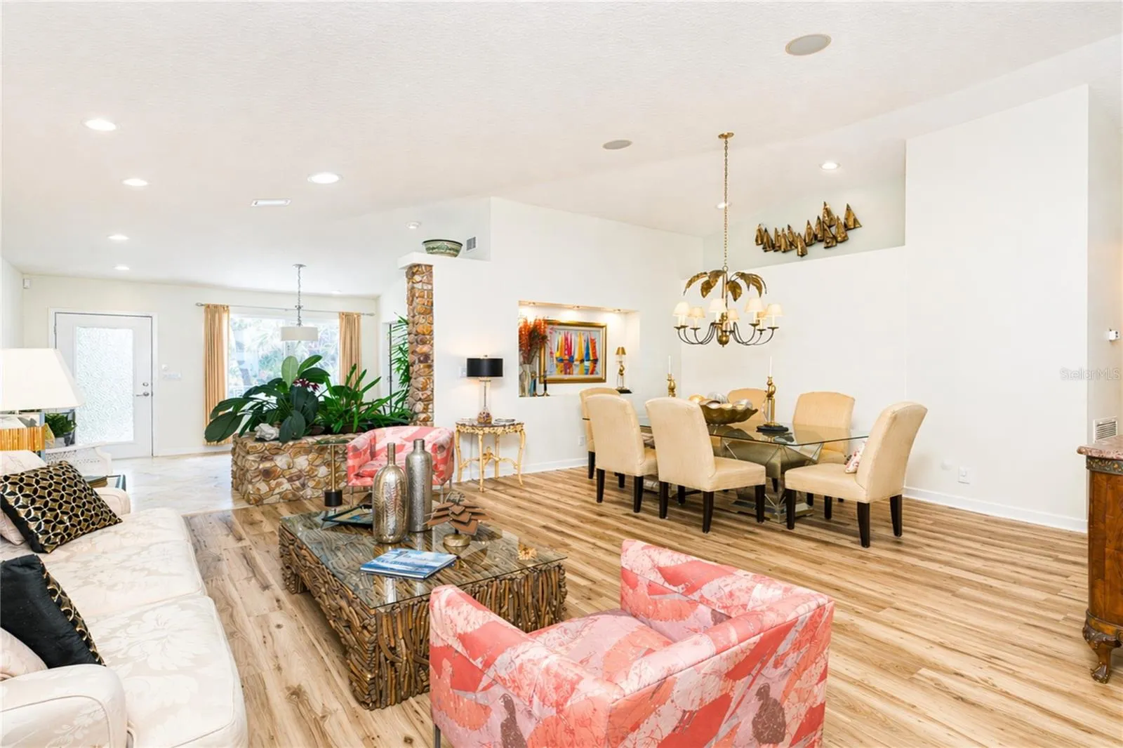 Formal living room and dining room.