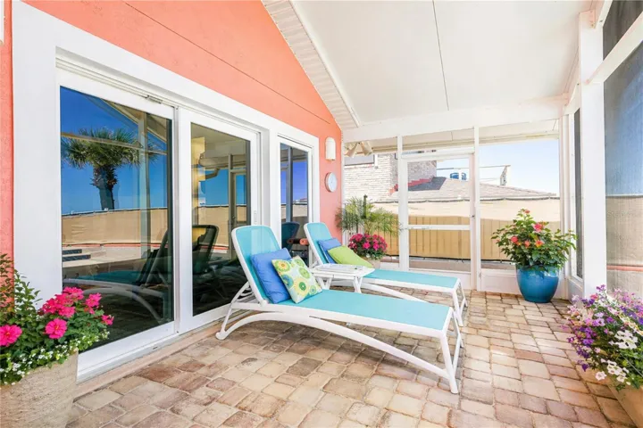 Covered screened porch.
