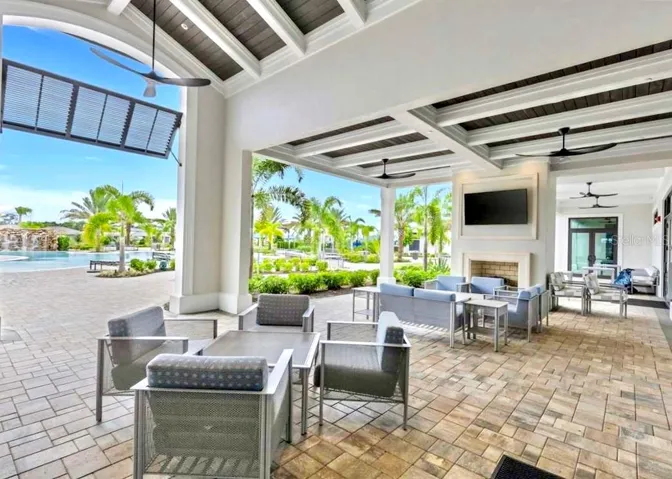 Exterior Sitting Area of Clubhouse