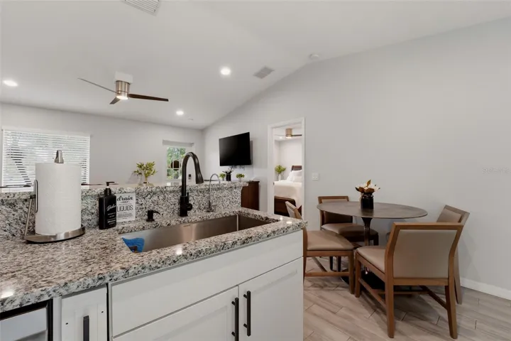 Kitchen and dining area with open flow for entertaining