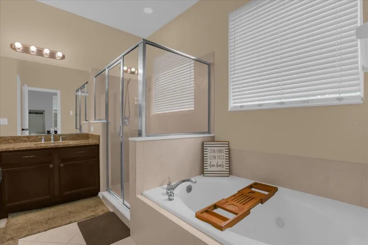 Primary Bathroom.  Tub and Shower