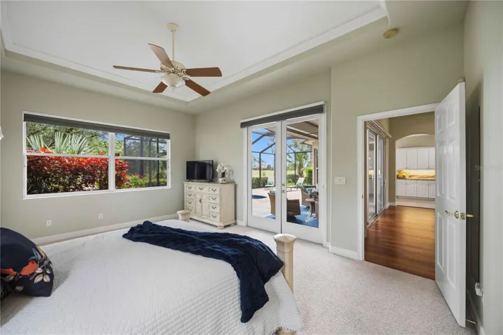 Primary bedroom with access to the lanai