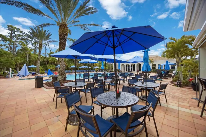 Tiki pool side dining - no minimum for food or drink