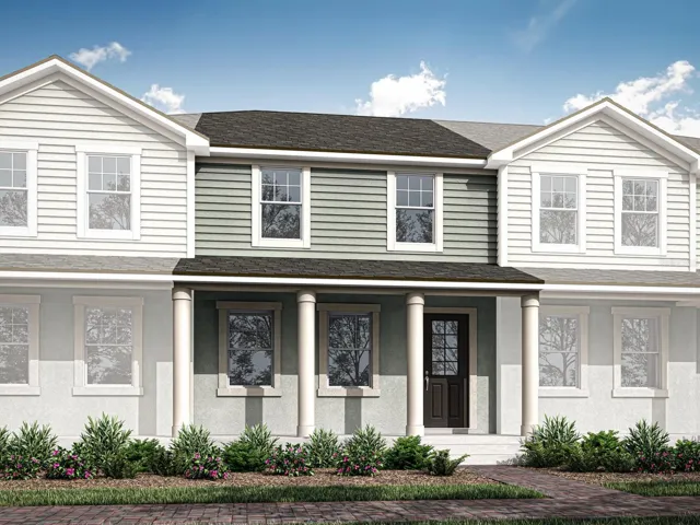 Rainwood - Aurora Floorplan - Colonial Revival Elevation - Architect's Rendering