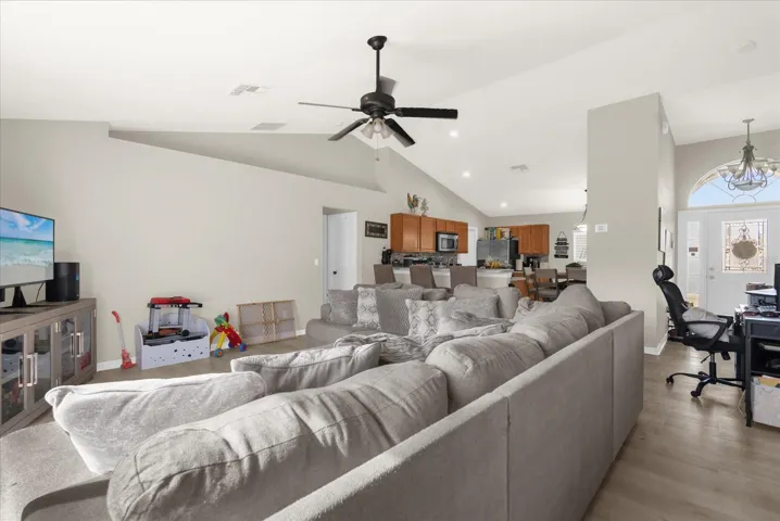 Living room with foyer view