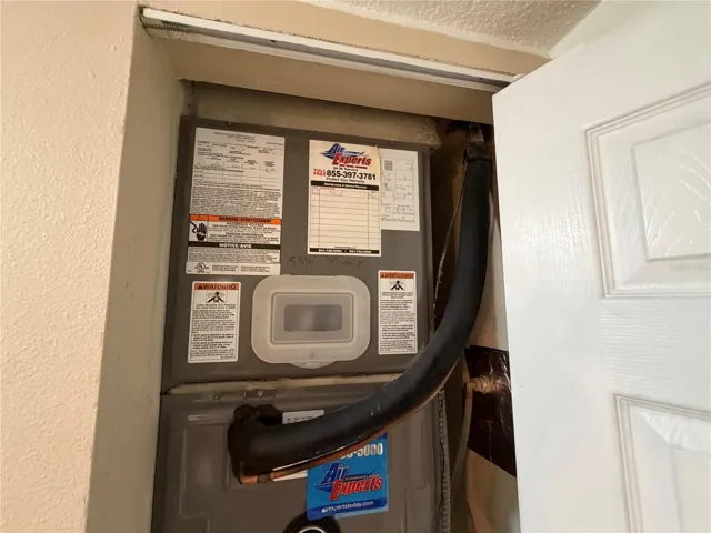 A/C Closet w/ water heater.