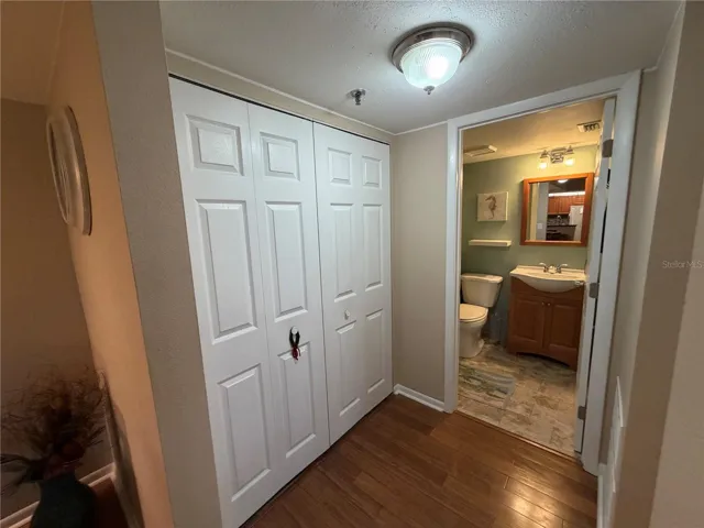 Hallway to Bedroom 2 closet for washer & Dryer