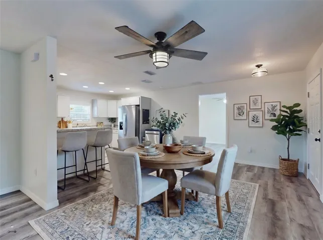 Dining Room virtually staged small table
