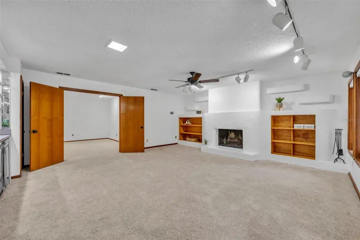 Family room connects to Living room