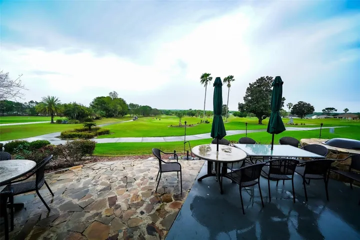 Patio for dining or drinks at the clubhouse.