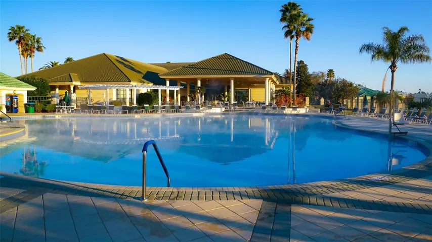 Heated swimming pool, one of 3 in community.
