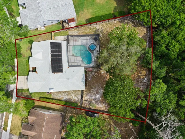 Aerial View of Property Outlined