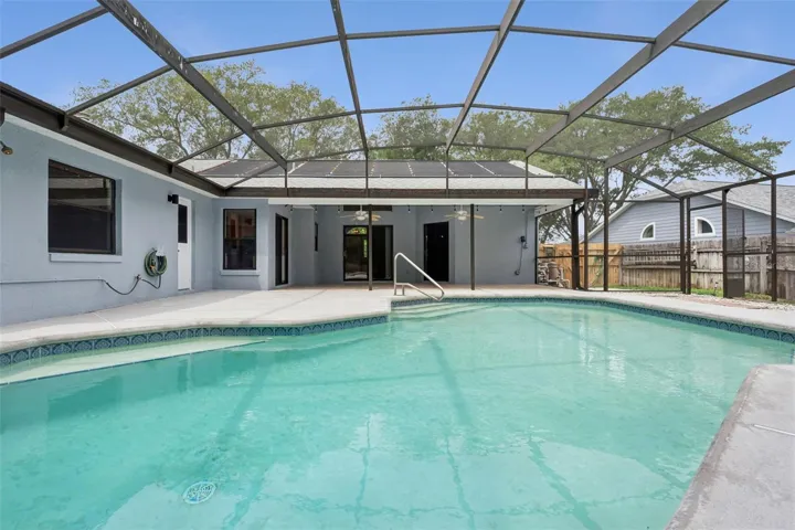 Sparkling solar heated pool