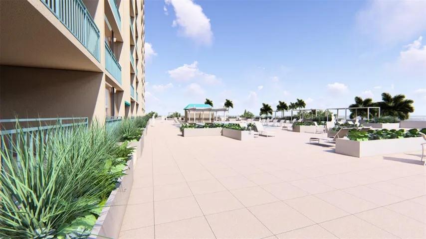 Artist Rendering – Pool Deck. Final design and finishes may vary.