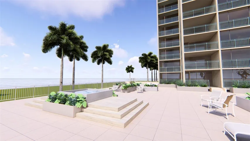 Artist Rendering – Pool Deck. Final design and finishes may vary.