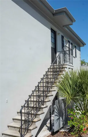 Another angle to west side entrance to unit