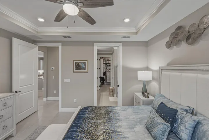 Oversized Primary Suite with King Bed & extra room for settee area long dresser and chair