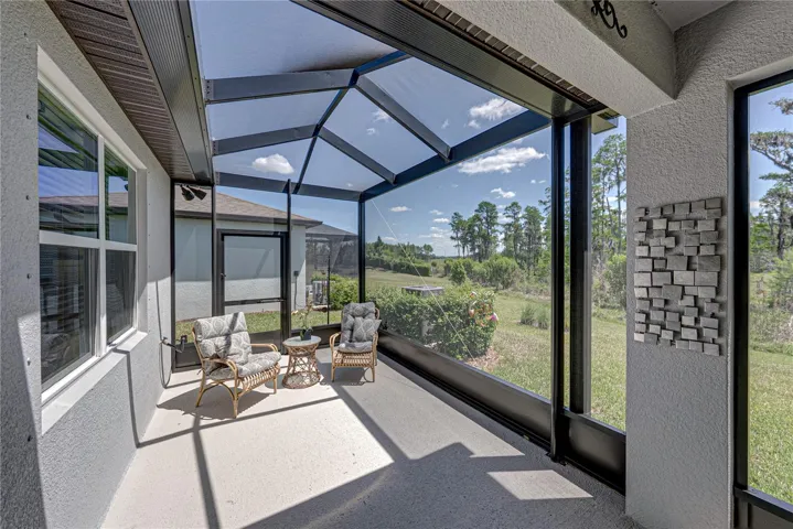 Covered Screened and Extended Lanai on Private Conservation