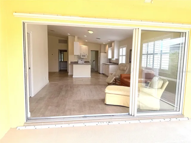 Screened Covered Patio with Three sliding doors