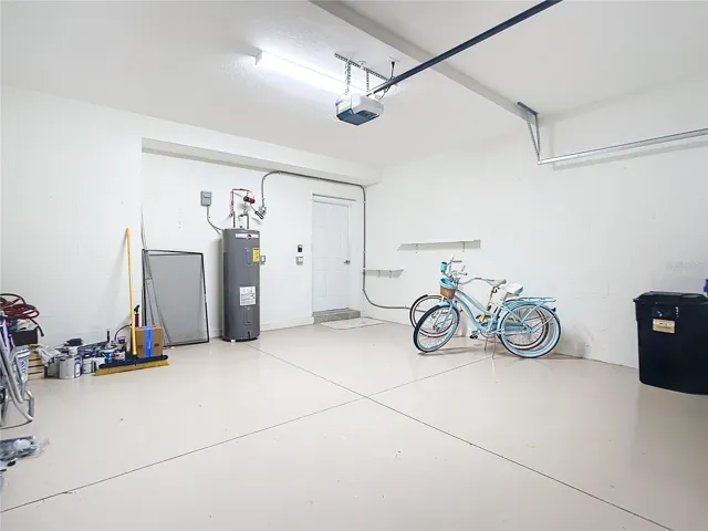 Garage has epoxy floor