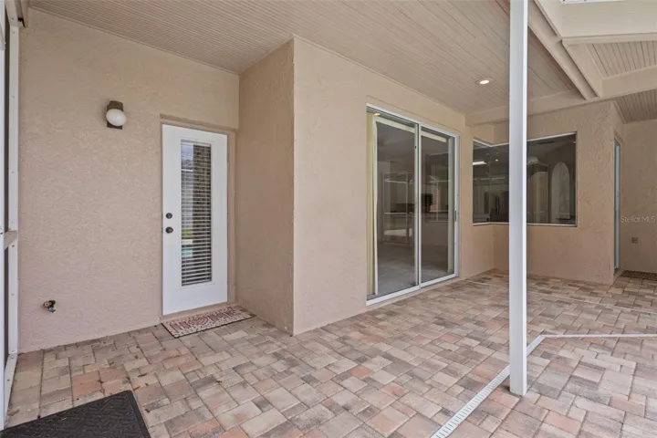 Outdoor living space with room for seating and entertaining.
