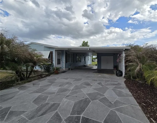 front carport - extra large with golf cart garage / storage