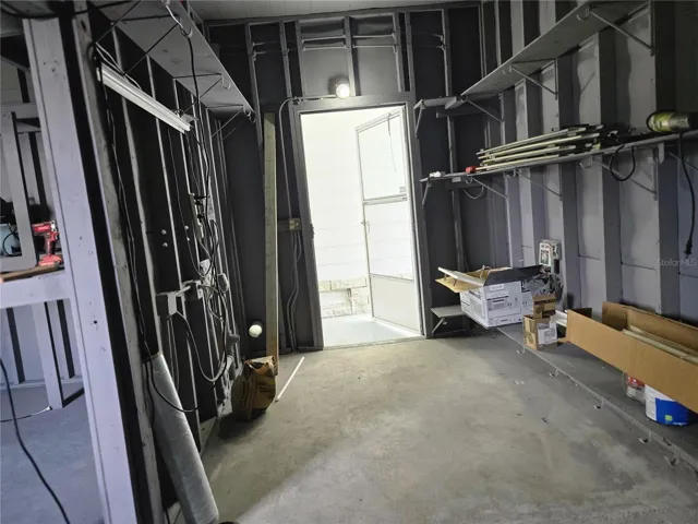 oversized golf cart garage with storage