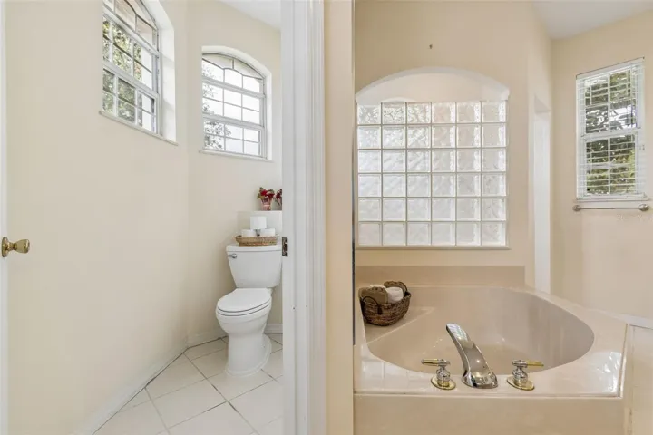 Primary ensuite private toilet closet