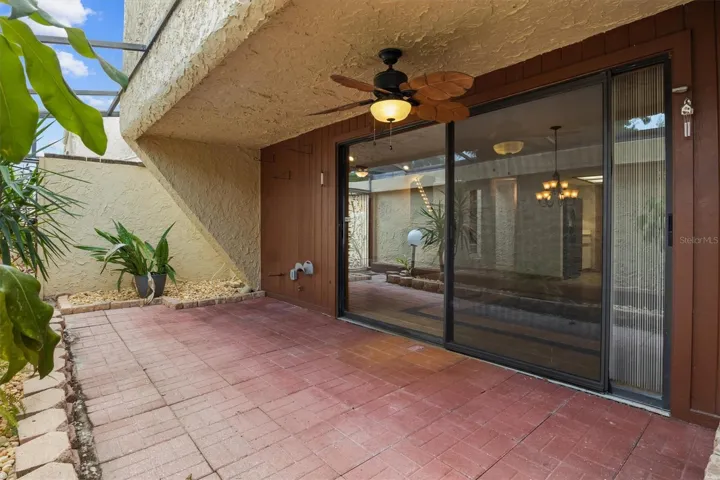 Downstairs covered patio