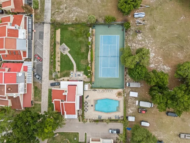 Aerial - Community Pool & Tennis Court