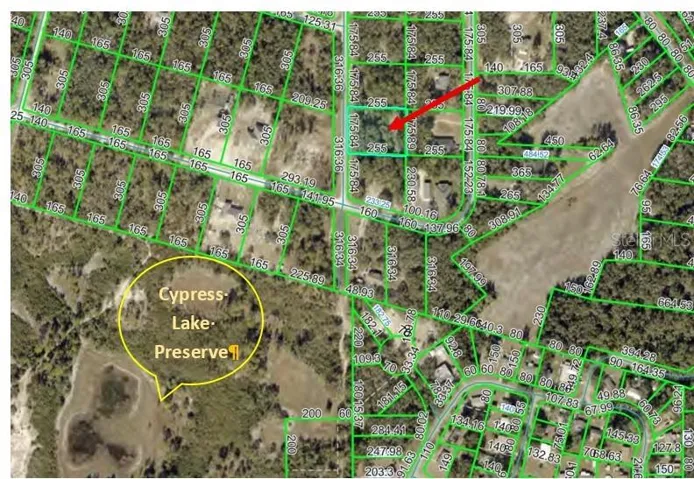 Norman Site Plat map with with Cypress Lake Preserve