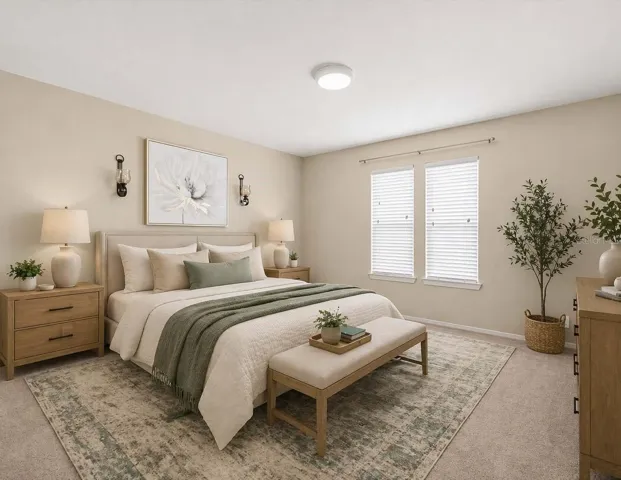 Primary Bedroom UpstairsPhoto Is Virtally Staged