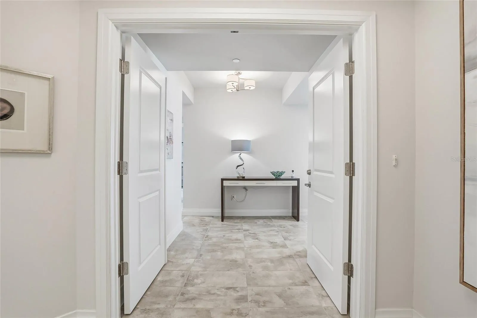 Step off the semi private elevator to your dedicated foyer with double doors.