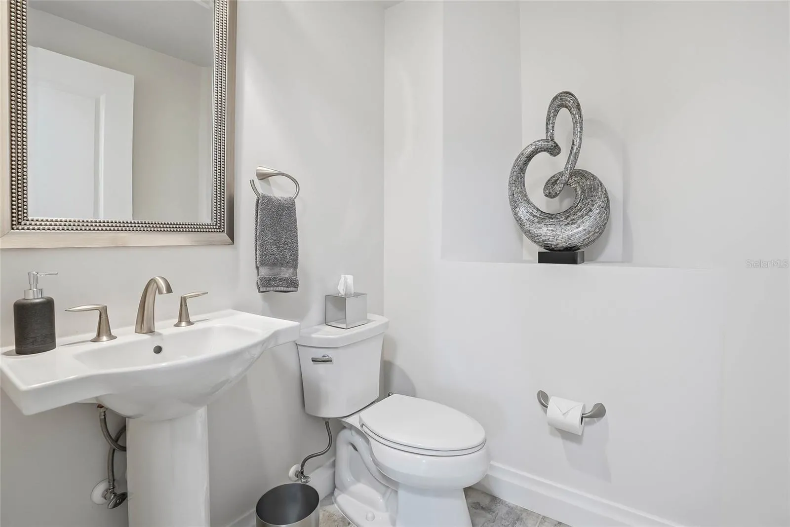 Convenient powder bath off the main living area.