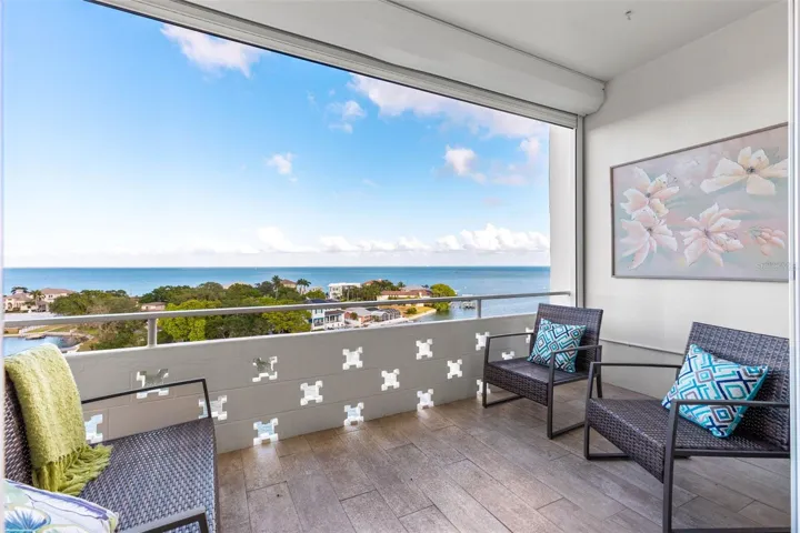 Large Balcony with electronic roll down hurricane shutter
