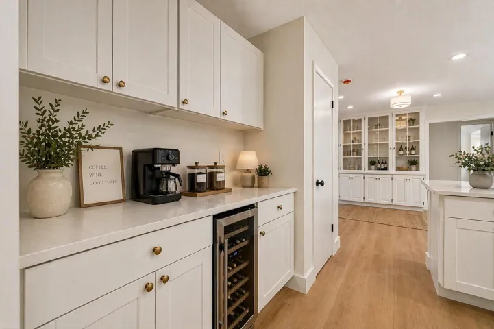 Wine Refrigertor/ Coffee Bar/ Pantry (Virtually Staged)