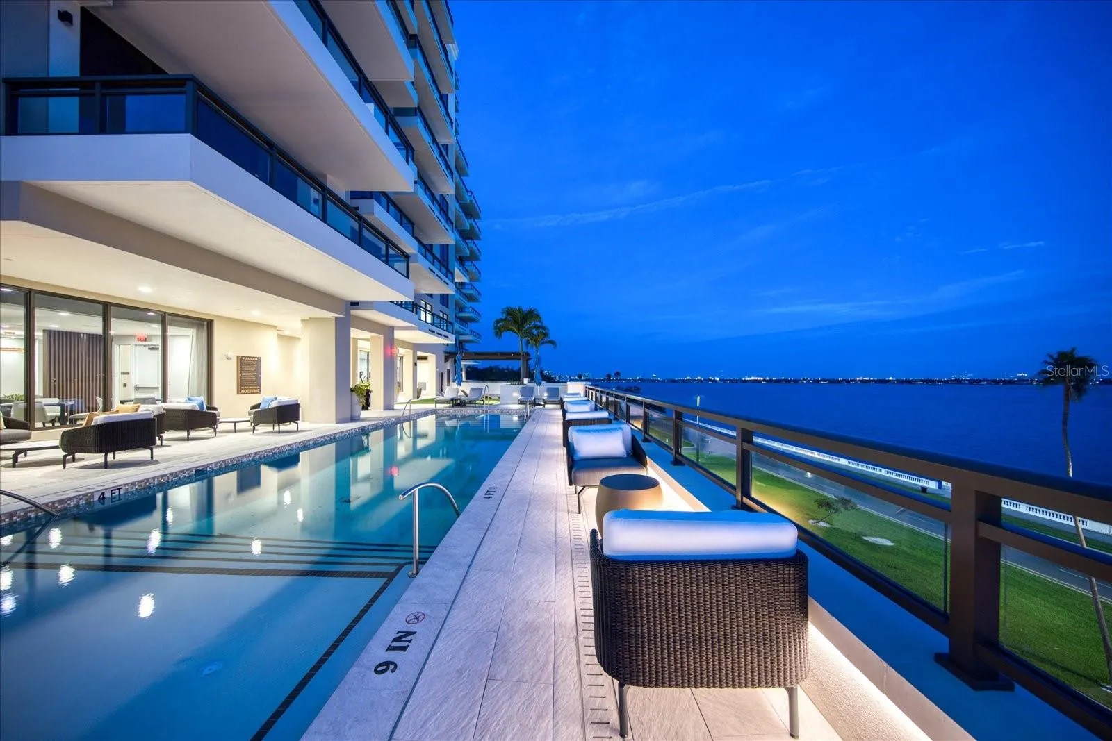 Amenities deck facing downtown (east)