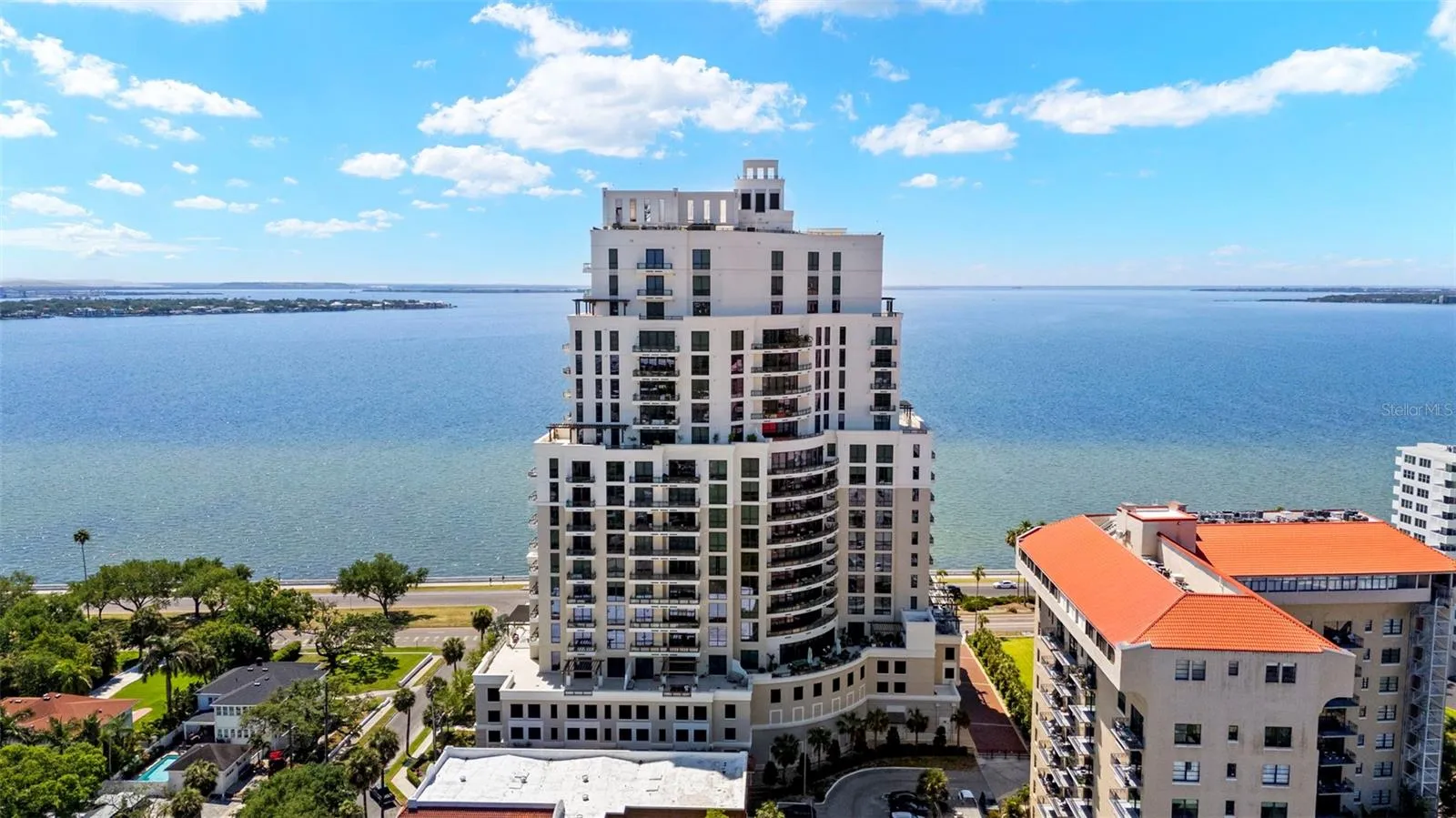 Drone image of the building