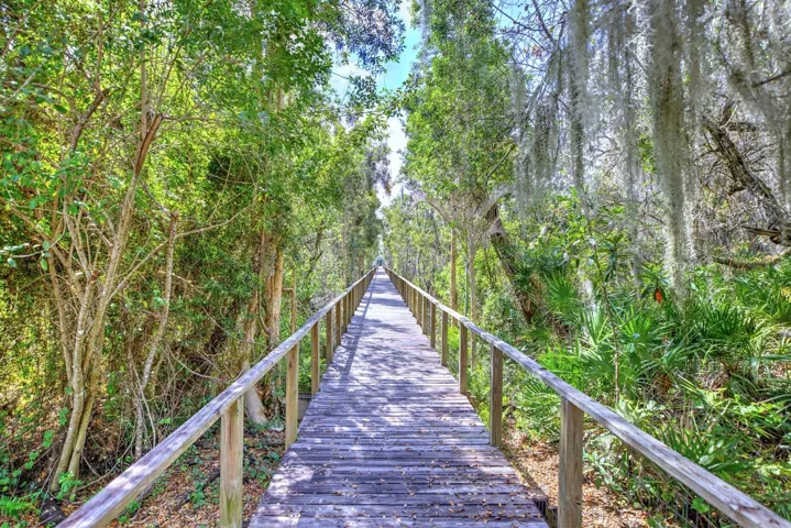 Private walkway to house
