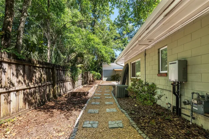 Gravel Walkway to Backyard