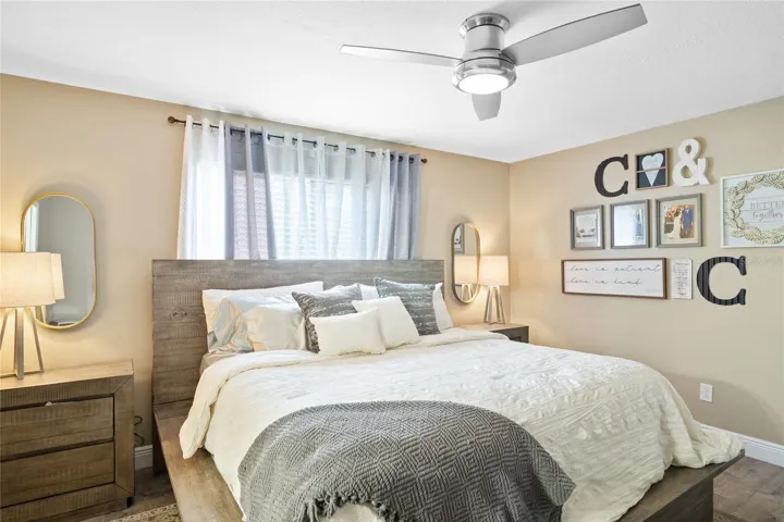 This spacious bedroom is a place to call your retreat at the end of the day.