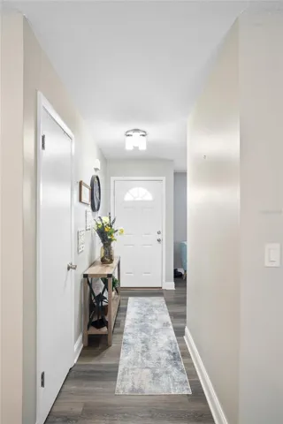 The entrance to this well maintained and made-over house.