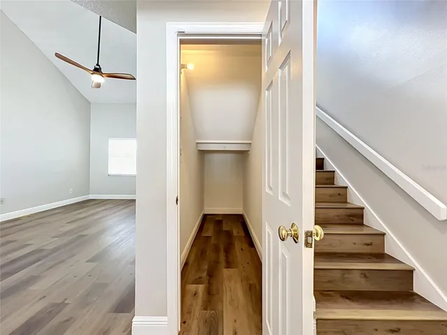 Extra storage under stairs