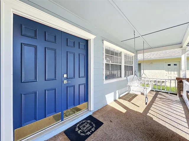 Front porch with swing